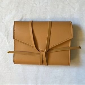 Glass ladder & co tech organizer for purse store crafts faux leather pouch tan